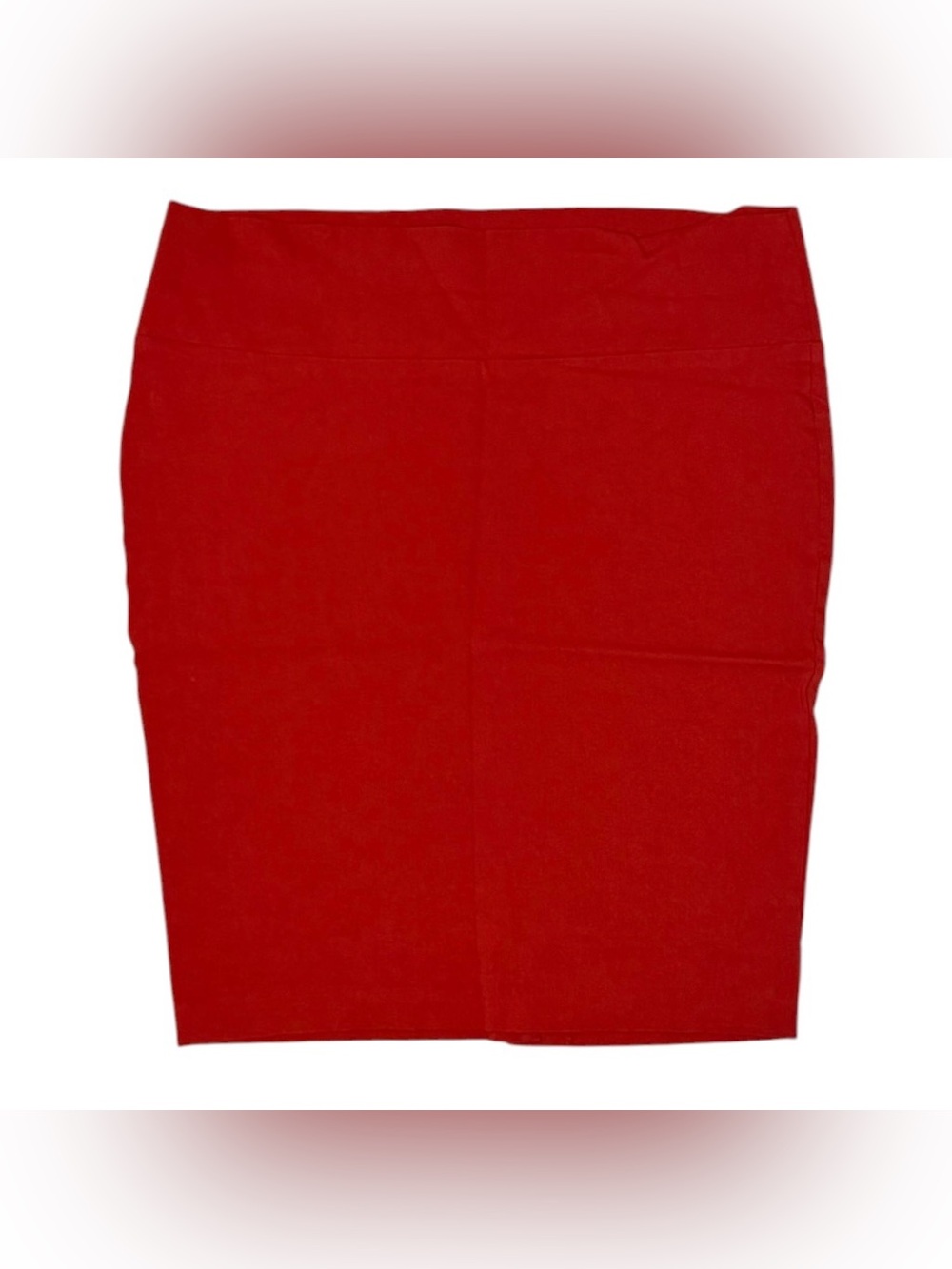 Stoosh Women’s XL Red Stretch Pencil Skirt Pull-On Back Slit